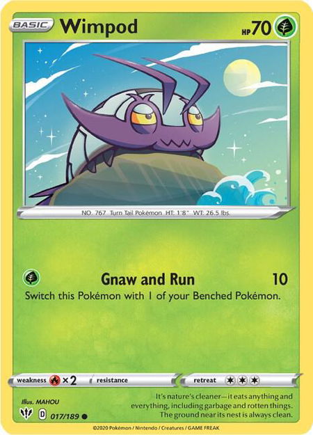 Wimpod - SWSH03: Darkness Ablaze Pokémon trading card