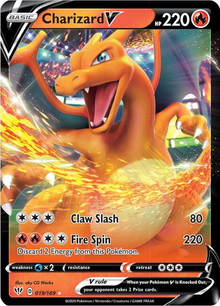 Charizard V - SWSH03: Darkness Ablaze Pokémon trading card