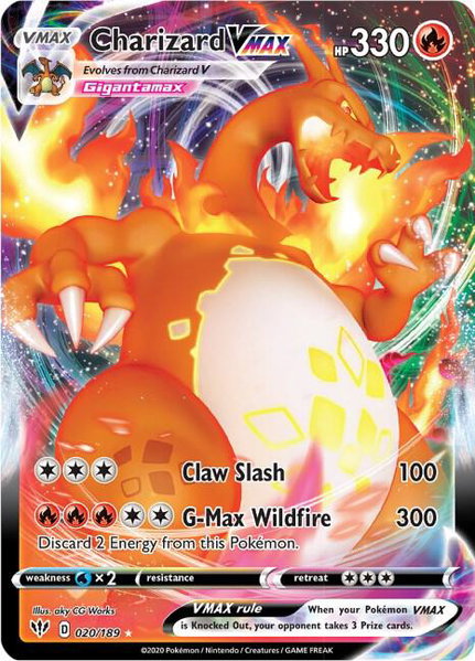 Charizard VMAX - SWSH03: Darkness Ablaze Pokémon trading card