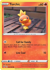 Torchic - SWSH03: Darkness Ablaze (SWSH03) #022/189 - Common Pokémon Trading Card