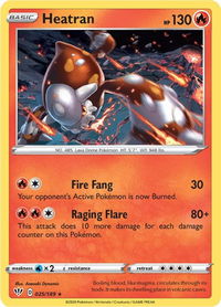 Heatran - SWSH03: Darkness Ablaze (SWSH03) #025/189 - Holo Rare Pokémon Trading Card
