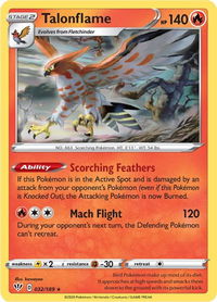 Talonflame - SWSH03: Darkness Ablaze (SWSH03) #032/189 - Rare Pokémon Trading Card