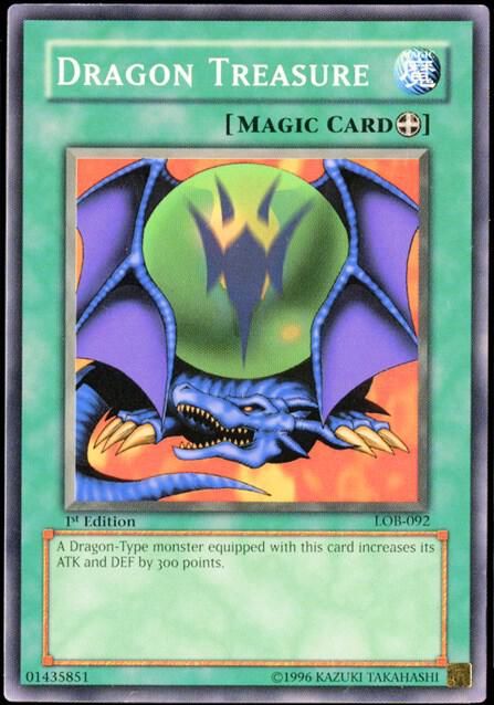 Dragon Treasure - The Legend of Blue Eyes White Dragon YuGiOh trading card