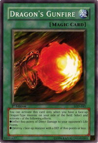 Dragon's Gunfire - Legacy of Darkness (LOD) #LOD-045 - Common / Short Print YuGiOh Trading Card