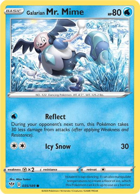 Galarian Mr. Mime - SWSH03: Darkness Ablaze Pokémon trading card