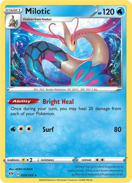 Milotic - SWSH03: Darkness Ablaze Pokémon trading card