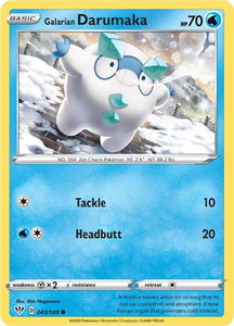 Galarian Darumaka - SWSH03: Darkness Ablaze (SWSH03) #043/189 - Common Pokémon Trading Card