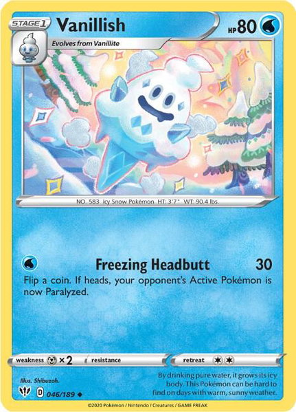 Vanillish - SWSH03: Darkness Ablaze Pokémon trading card