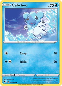 Cubchoo - SWSH03: Darkness Ablaze (SWSH03) #048/189 - Common Pokémon Trading Card
