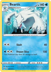 Beartic - SWSH03: Darkness Ablaze (SWSH03) #049/189 - Rare Pokémon Trading Card