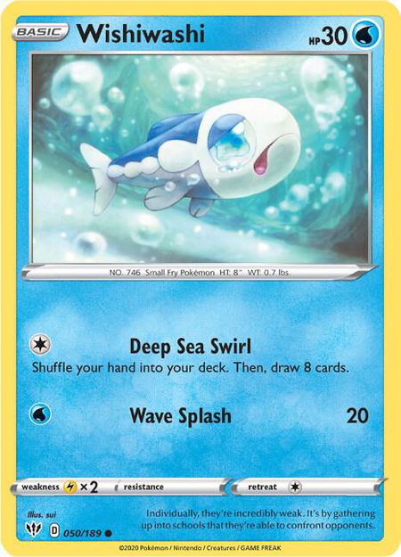 Wishiwashi - SWSH03: Darkness Ablaze Pokémon trading card