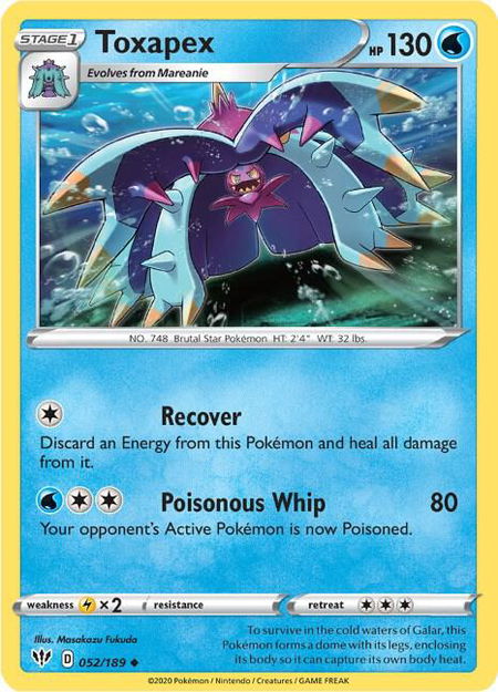 Toxapex - SWSH03: Darkness Ablaze Pokémon trading card
