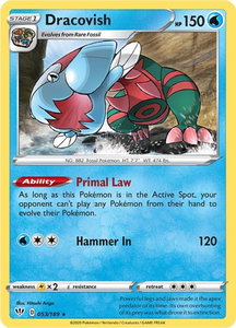 Dracovish - SWSH03: Darkness Ablaze (SWSH03) #053/189 - Holo Rare Pokémon Trading Card
