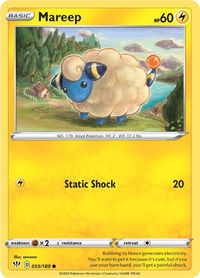 Mareep - SWSH03: Darkness Ablaze (SWSH03) #055/189 - Common Pokémon Trading Card