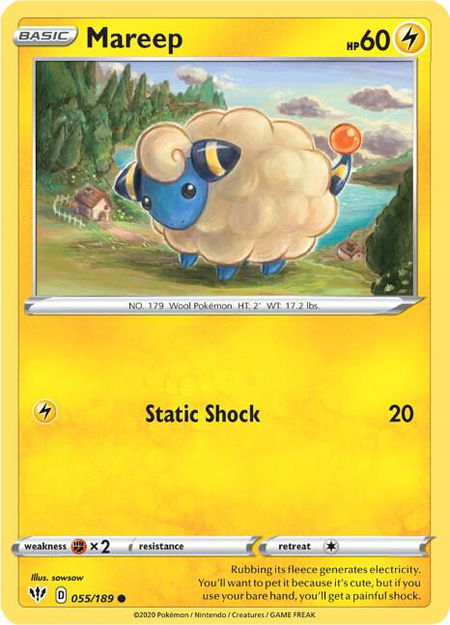 Mareep - SWSH03: Darkness Ablaze Pokémon trading card