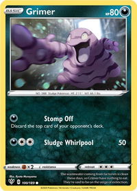 Grimer - SWSH03: Darkness Ablaze (SWSH03) #100/189 - Common Pokémon Trading Card