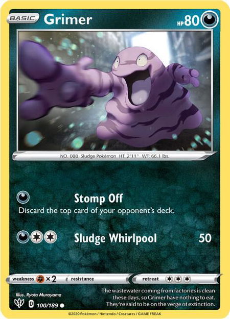 Grimer - SWSH03: Darkness Ablaze Pokémon trading card