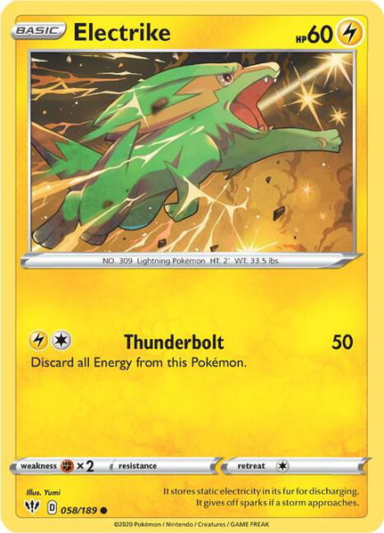 Electrike - SWSH03: Darkness Ablaze Pokémon trading card