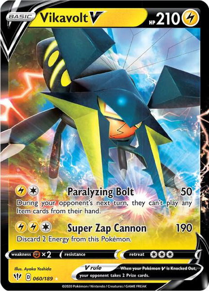 Vikavolt V - SWSH03: Darkness Ablaze Pokémon trading card