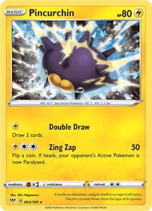 Pincurchin - SWSH03: Darkness Ablaze (SWSH03) #064/189 - Holo Rare Pokémon Trading Card