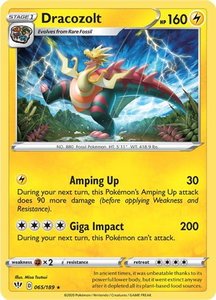 Dracozolt - SWSH03: Darkness Ablaze (SWSH03) #065/189 - Rare Pokémon Trading Card