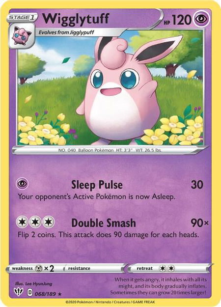 Wigglytuff - SWSH03: Darkness Ablaze Pokémon trading card