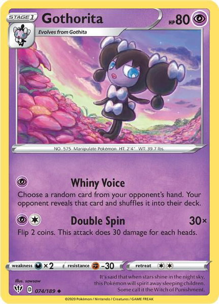 Gothorita - SWSH03: Darkness Ablaze Pokémon trading card