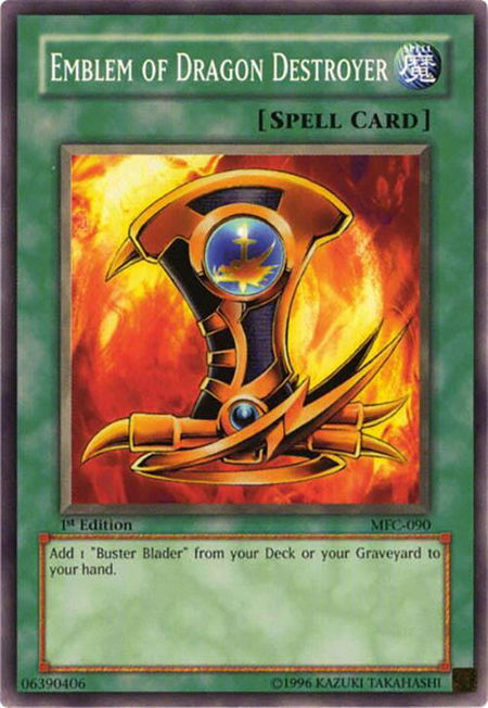 Emblem of Dragon Destroyer - Magician's Force YuGiOh trading card