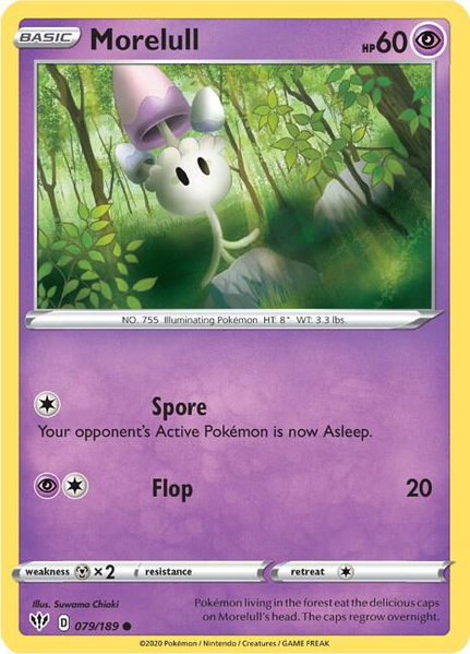 Morelull - SWSH03: Darkness Ablaze Pokémon trading card