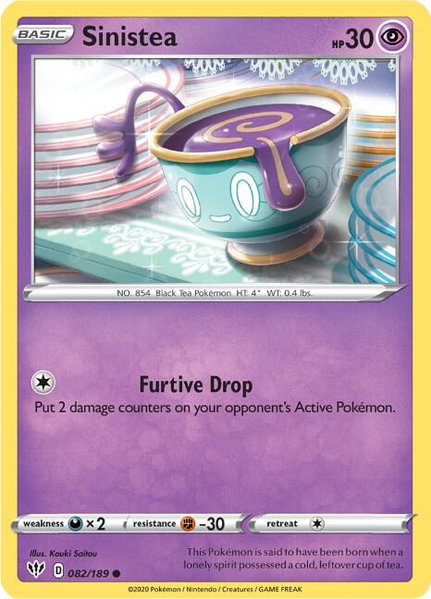 Sinistea - SWSH03: Darkness Ablaze Pokémon trading card