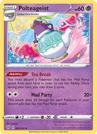 Polteageist - SWSH03: Darkness Ablaze (SWSH03) #083/189 - Uncommon Pokémon Trading Card