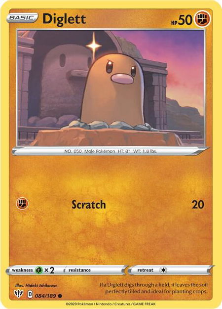 Diglett - SWSH03: Darkness Ablaze Pokémon trading card