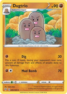 Dugtrio - SWSH03: Darkness Ablaze (SWSH03) #085/189 - Uncommon Pokémon Trading Card