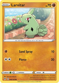 Larvitar - SWSH03: Darkness Ablaze (SWSH03) #086/189 - Common Pokémon Trading Card