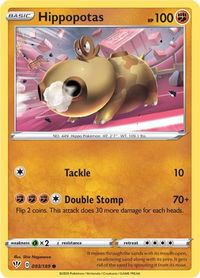 Hippopotas - SWSH03: Darkness Ablaze (SWSH03) #093/189 - Common Pokémon Trading Card