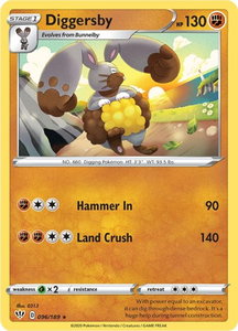 Diggersby - SWSH03: Darkness Ablaze (SWSH03) #096/189 - Rare Pokémon Trading Card