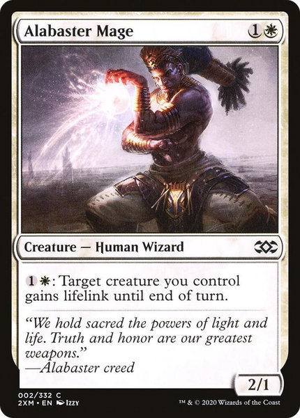 Alabaster Mage trading card from Double Masters Alabaster Mage - Double Masters Magic: The Gathering trading card