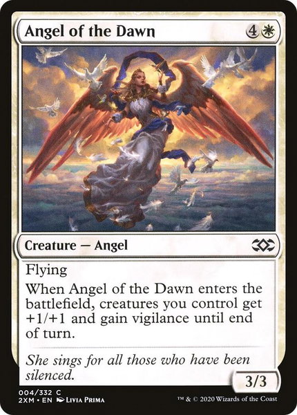 Angel of the Dawn trading card from Double Masters Angel of the Dawn - Double Masters Magic: The Gathering trading card