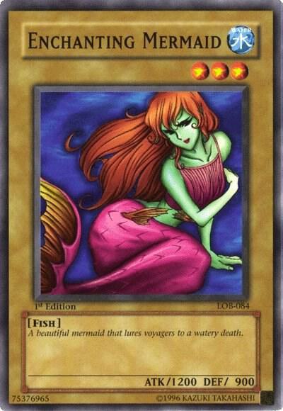 Enchanting Mermaid trading card from The Legend of Blue Eyes White Dragon Enchanting Mermaid - The Legend of Blue Eyes White Dragon YuGiOh trading card