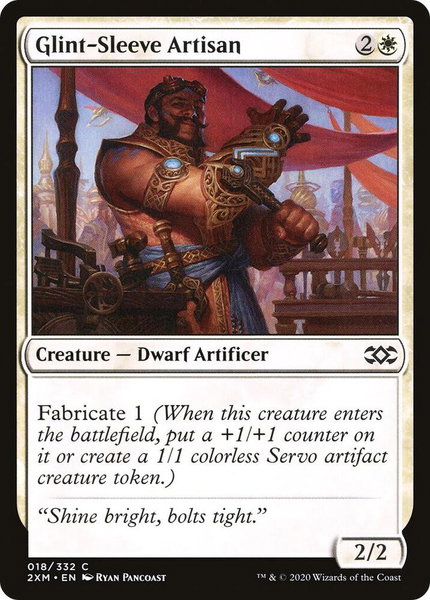 Glint-Sleeve Artisan trading card from Double Masters Glint-Sleeve Artisan - Double Masters Magic: The Gathering trading card