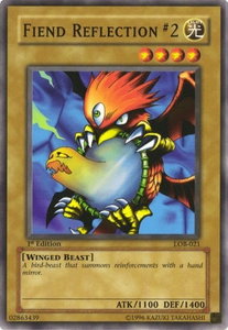 Fiend Reflection #2 - The Legend of Blue Eyes White Dragon (LOB) #LOB-021 - Common / Short Print YuGiOh Trading Card