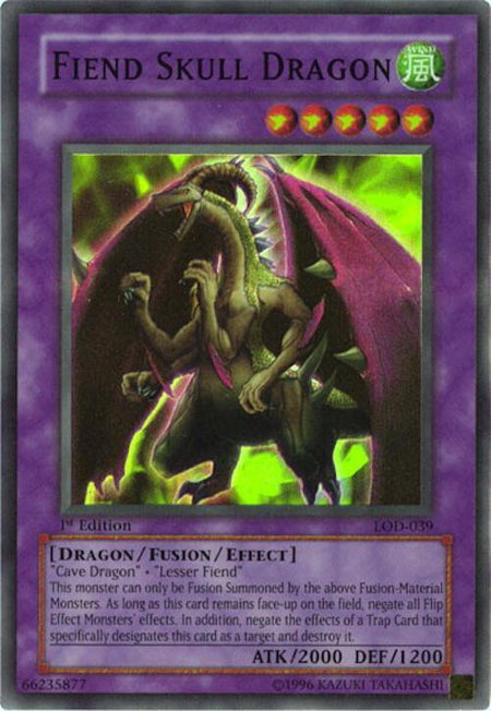Fiend Skull Dragon - Legacy of Darkness YuGiOh trading card