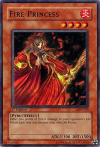 Fire Princess - Labyrinth of Nightmare (LON) #LON-034 - Super Rare YuGiOh Trading Card