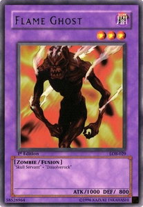 Flame Ghost - The Legend of Blue Eyes White Dragon (LOB) #LOB-029 - Rare YuGiOh Trading Card