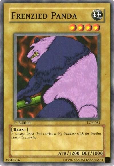 Frenzied Panda trading card from The Legend of Blue Eyes White Dragon Frenzied Panda - The Legend of Blue Eyes White Dragon YuGiOh trading card
