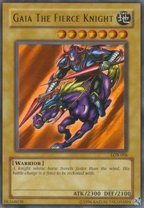 Gaia The Fierce Knight - The Legend of Blue Eyes White Dragon (LOB) #LOB-006 - Ultra Rare YuGiOh Trading Card