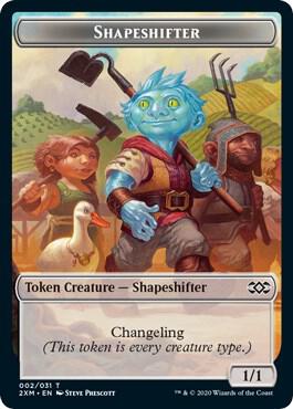 Shapeshifter Token trading card from Double Masters Shapeshifter Token - Double Masters Magic: The Gathering trading card