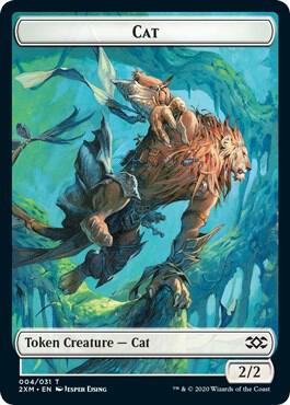 Cat Token trading card from Double Masters Cat Token - Double Masters Magic: The Gathering trading card