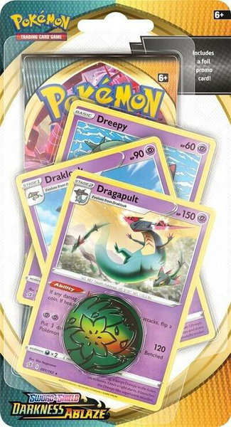 Darkness Ablaze Premium Checklane Blister [Dragapult] - SWSH03: Darkness Ablaze Pokémon trading card