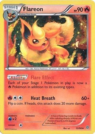 Flareon - 13/98 (Cosmos Holo) trading card from Miscellaneous Cards & Products Flareon - 13/98 (Cosmos Holo) - Miscellaneous Cards & Products Pokémon trading card